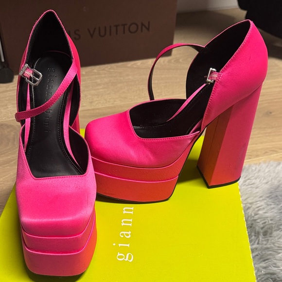 Pink Platform Heels- worn once - Picture 1 of 2
